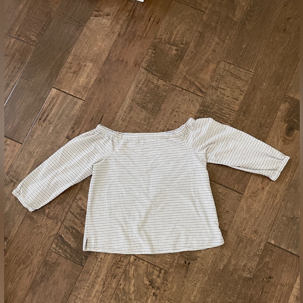 Madewell Striped off the shoulder top